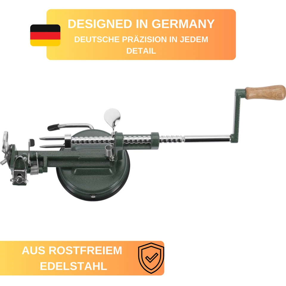 Thiru Apfelschäler Apfeltraum Premium aus rostfreiem Edelstahl mit Kurbel - Bild 2 von 4