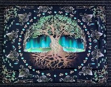 Tree Of Life Pagan Altar Cloth Tarot Oracle Card Wall