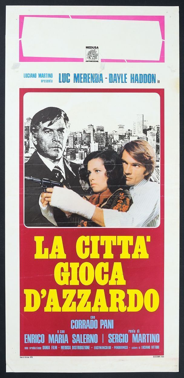 Locandina originale film La città gioca d'azzardo (1975) - Regia di Sergio Martino