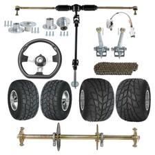32" Rear Axle kit 5" Wheels 11x7.10-5 10x4.50-5 Racing Go kart Trike Dirt Bike