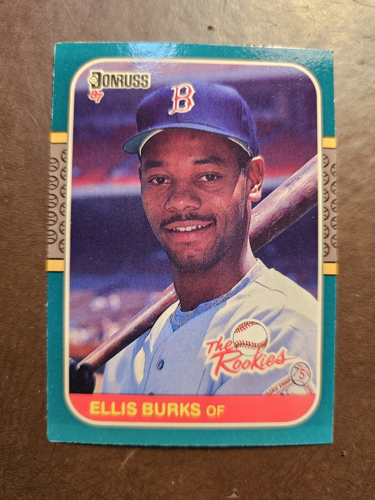 1987 Donruss Ellis Burks Baseball Card 5 The Rookies XRC Red Sox Star