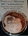 2017 1 oz SILVER SHIELD   disOBEY   Solzhenitsyn  proof 146/600