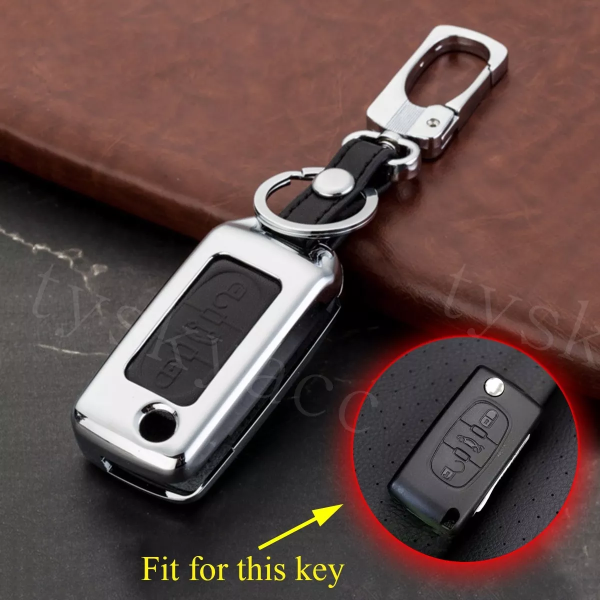 Fit For Peugeot 308 408 RCZ Accessories Key Holder Bag Fob Case Pack Shell  Cover