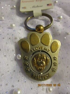 HEAVY SPINNING KEY CHAIN - PICK YOUR DOG BREED - I LOVE MY