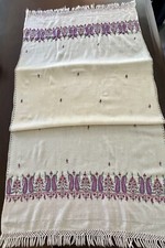 Hand-embroidered WOOLEN DRESS PIECE From Madras In 1967 72  X26  