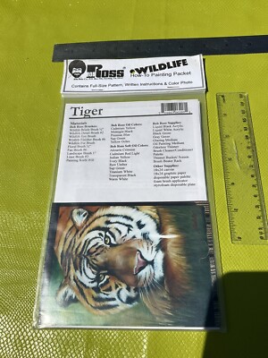Retro 80er Jahre The Legend That Is Bob Ross Wie man Paketmuster für Tiger malt NEU