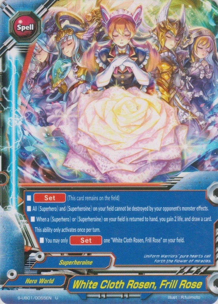 Bushiroad Future Card Buddyfight White Cloth Rosen, Frill Rose S
