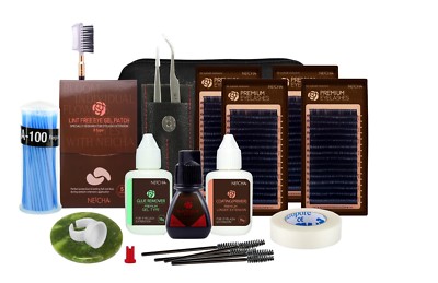 Neicha Starter Kit mit Premium Seidenwimpern - Professionelle Wimpernverlängerung