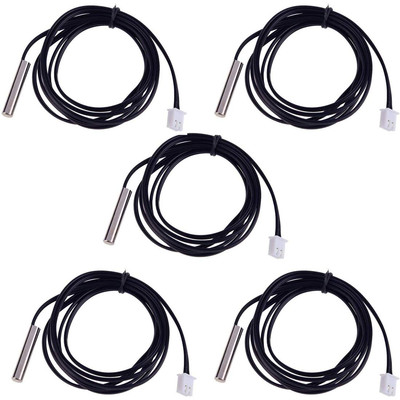 5pcs NTC Temperatursensor 100K 1% NTC B3950 Wasserdichte Sonde Thermistor Genaui