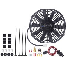 Electric Radiator Cooling Fan Thermostat Mount Kit 12v 800cfm 10 Inch Universal