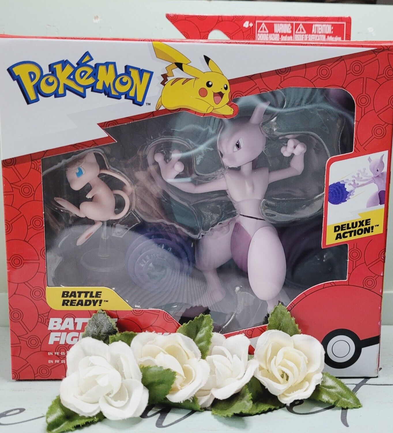 POKEMON BATTLE FIGURE 2 PACK - Features 2-Inch Mew & 4.5-Inch