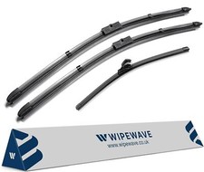 Set 3pz Spazzole Tergicristallo per Mazda Serie 3 03-08 Parabrezza Anteriore + Posteriore WipeWave