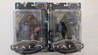 HALO TOY BATTLE DAMAGE RED&GREEN MASTER CHIEF ACTION FIGURE SET JOY RIDE STUDIO 