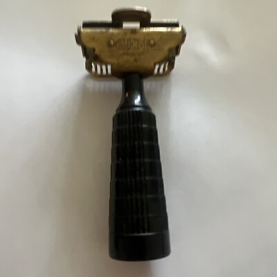 GEM JUNIOR SINGLE EDGE FLIP-TOP SAFETY RAZOR W/FAT BOY HANDLE-PAT 1912-CLEAN