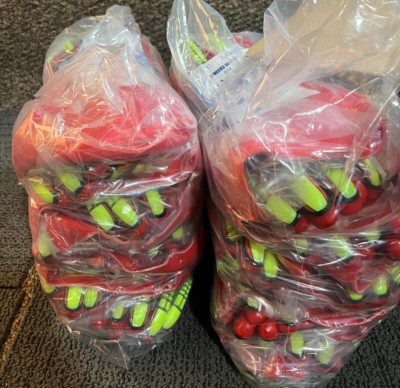 Box of 24 Pair Ansell RIngers 074 Work Gloves Chem 35cm Size 12 074-12 Red Green
