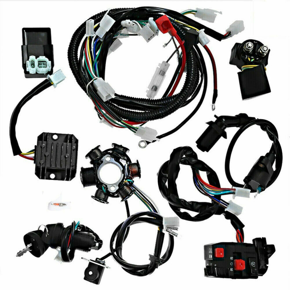 Wiring Harness Loom Kit For GY6 4-Stroke Engine 125cc 150cc Pit