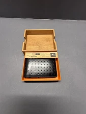 J.FOLD Superflat Slimfold Wallet Genuine Leather Black w/ Wooden Box