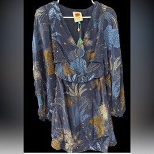 FARM RIO NIGHT JUNGLE MINI DRESS SIZE XXS NWT
