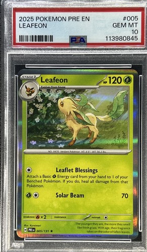 Leafeon graded PSA 10 for sale on eBay
