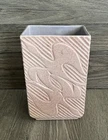 Vtg MCM Charles Murphy Red Wing Pottery vase embossed birds speckled Pink Purple