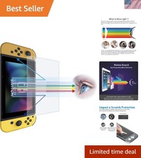 Eye Care 2-Pack Anti Blue Light Tempered Glass for Switch 6.2" - Glare Resistant
