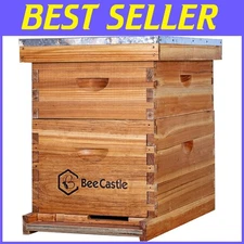 Premium 10-Frame Beehive: Complete Kit with Beeswax Coated Frames and Design