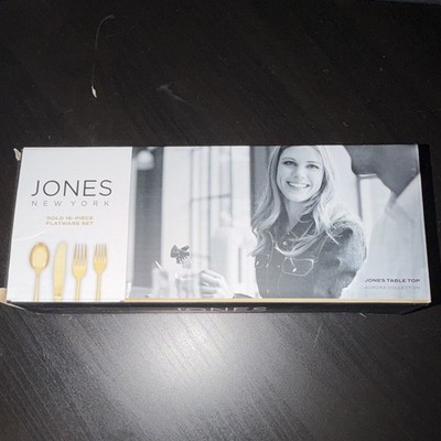 Jones New York Aurora Collection Stainless Gold Flatware Set 16-Piece