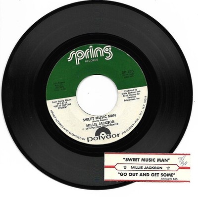 Millie Jackson, Sweet Music Man/Go Out And Get Some VG+ 1978 Spring/Polydor 