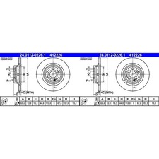 2x ATE BREMSSCHEIBEN 320mm VOLL HINTEN passend für MERCEDES A-KLASSE B-KLASSE CL
