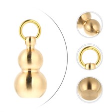 Unisex Mini Feng Shui Gourds Pendant Brass Decor Small Gourd