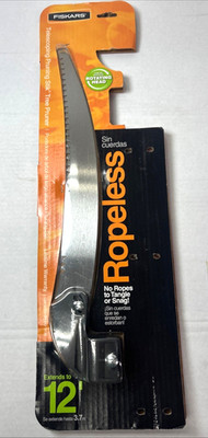 Fiskar Pruning Stik Saw Blade Comfortable Trimming Ropeless Extends to 12'