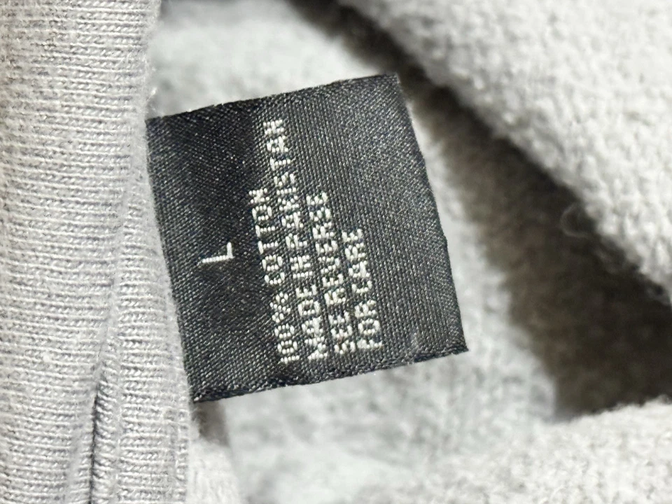 Counter Intelligence Gray Plaid Zip Up Hoodie Men’s Size L 100% Cotton Casual - Image 4 of 4