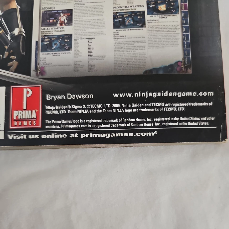 Prima Pub Strategy Guide Ninja Gaiden Sigma 2 Strategy Guide En muy buen estado+ Foto 4 de 4