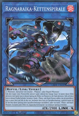 YuGiOh Ragnaraika-Kettenspirale LEDE-DE049 Super Rare Deutsch Neu 1st