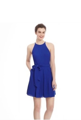 NWT Draper James Royal Inky Blue Mary Grace Halter Spring Summer Dress  Size 10