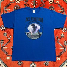 ACE VENTURA PET DETECTIVE MOVIE TSHIRT SIZE XL BLUE JIM CARREY