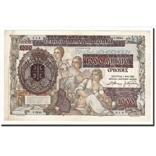 [#165183] Geldschein, Serbien, 1000 Dinara on 500 Dinara, 1941-05-01, KM:24, SS+
