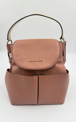 Michael Kors Peach Bedford Large Leather Convertible Backpack