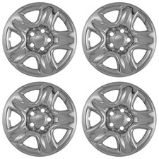 4 Chrome 16 Wheel Skins Hub Caps 5 Spoke Steel Rim Covers For 01-05 Toyota Rav4