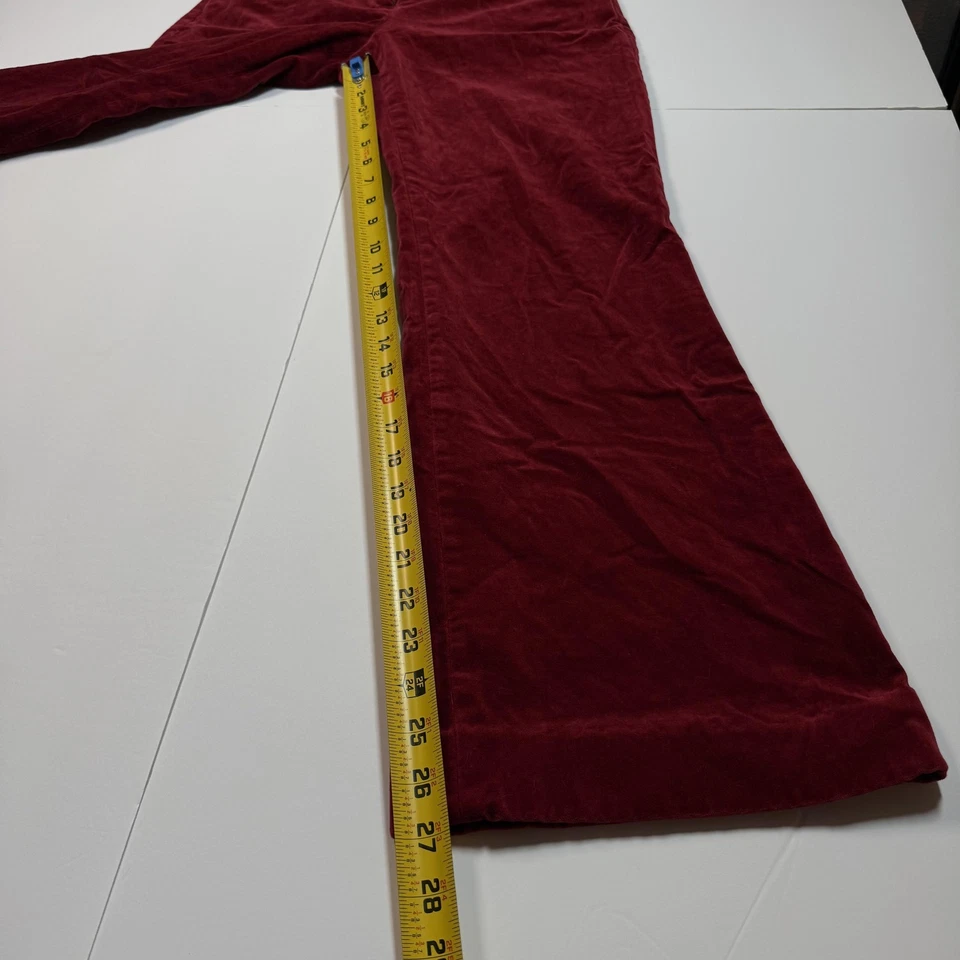 Pantalones The Limited para mujer 4 borgoña corte de bota acampanado terciopelo elástico Foto 4 de 4