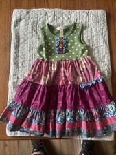 Matilda Jane Dress 4T Multicolor Sleeveless Multi-Pattern