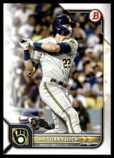 Christian Yelich 2022 Bowman #94 Brewers MLB READ FREE SHIPPING AutographDen
