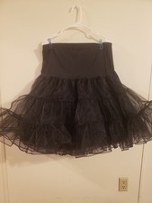 Vintage Inspired Grace Karin 1X Petticoat Tutu Crinolin Black Gothic Rockability