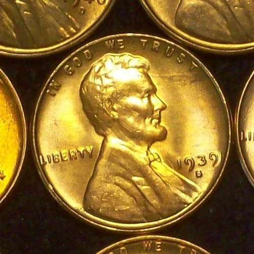 1939-S BU - LINCOLN WHEAT CENT - NICE COLOR - GOOD DETAILS - SEE PICS!