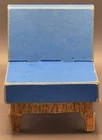 Vintage 1962 Barbie Dream House Cardboard Doll Furniture Blue Chair