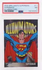 2025 FLEER BRILLIANTS SUPERMAN ILLUMINATORS SUPERMAN #i-1 PSA 7