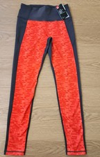 Under Armour Leggings Yoga Pants Womens Medium Colorblock Red Black 7145 NEW