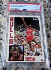MICHAEL JORDAN 1992 Topps 1st Rookie Card RC PSA 8 NM - Mint RARE Bulls 1984🔥$
