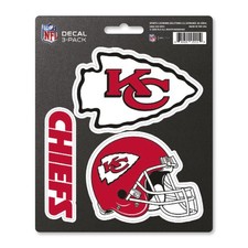 Nfl Team Decal 3 Pack Vinyl Stickers 5X7.5 Inches Durable Team Colors
