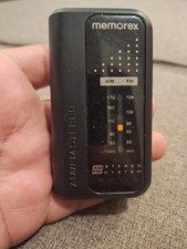 Memorex MR4210 Black Portable 3.5mm Jack Dynamic Bass AM/FM Stereo Pocket Radio